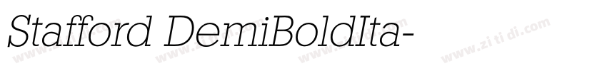 Stafford DemiBoldIta字体转换